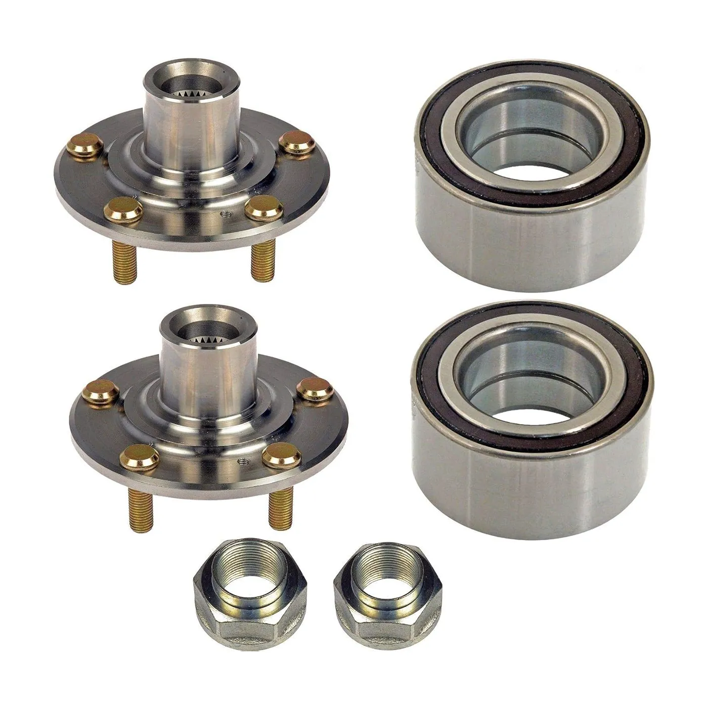 2 Sets Front Wheel Hub Bearing Kit 930-452 510050 NT510050 for Honda Accord
