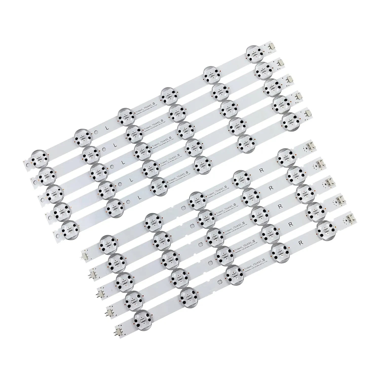 5 Pieces LED Backlight Strips for LG 75'' TV 75UM7570PUD 75UM7570AUE 75UK6190PUB 75UK6570PUB 75UK6570AUA SSC_75UK62&65_11LED_SVL750A24_REV1.0