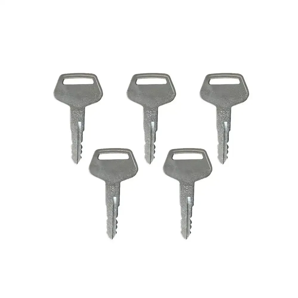 5PCS Heavy Equipment Keys 787 For Komatsu Excavator Dozer Loader Backhoe Starter