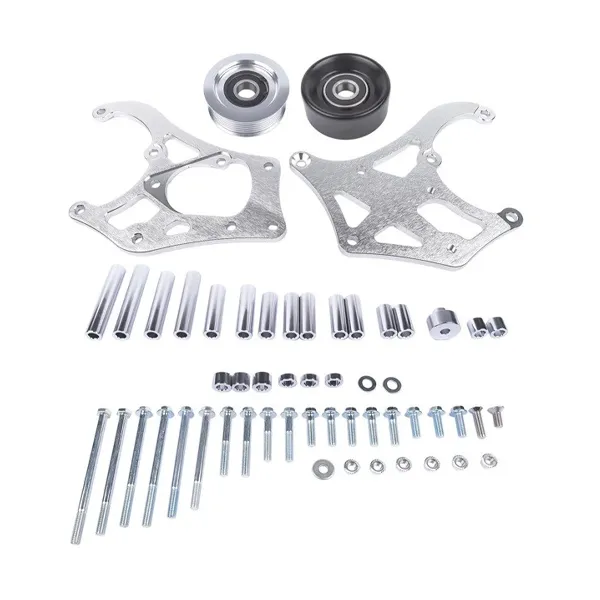 A/C Compressor Bracket TD944-Silver-T for GM Engine LSX LS1 LS2 LS3 LS6 L76 Sanden 508 709