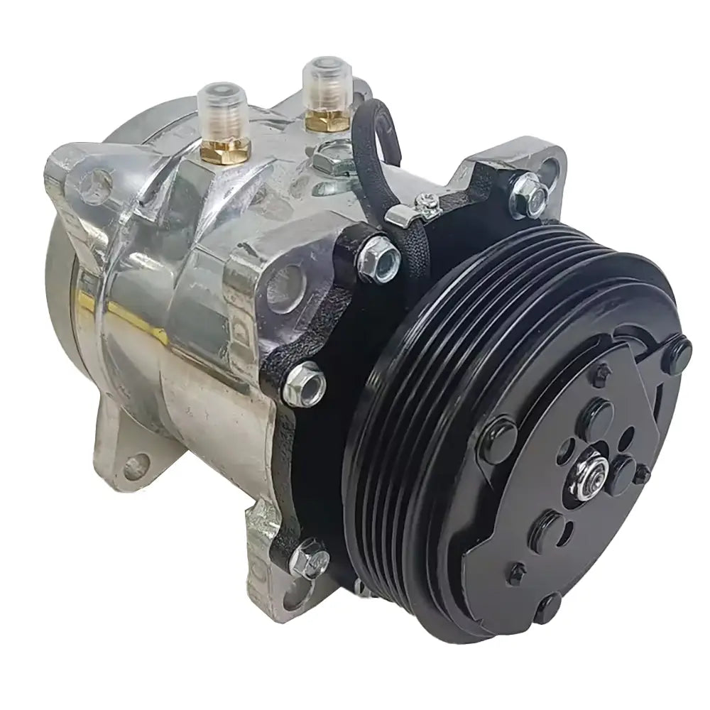 A/C Compressor 7363374 for Bobcat S530 S550 S570 S590 S595 S630 S650 T550 T590 T595 T630 T650 E32 E35 E42 E45 E50 E55 E85 E88 Kubota V2607