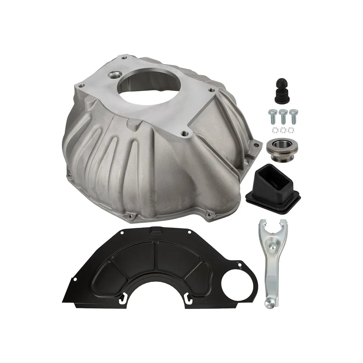 Bell Housing Kit & 11" Clutch Fork & Throwout Bearing & Cover 3899621 for Chevy Chevelle Corvette Camaro