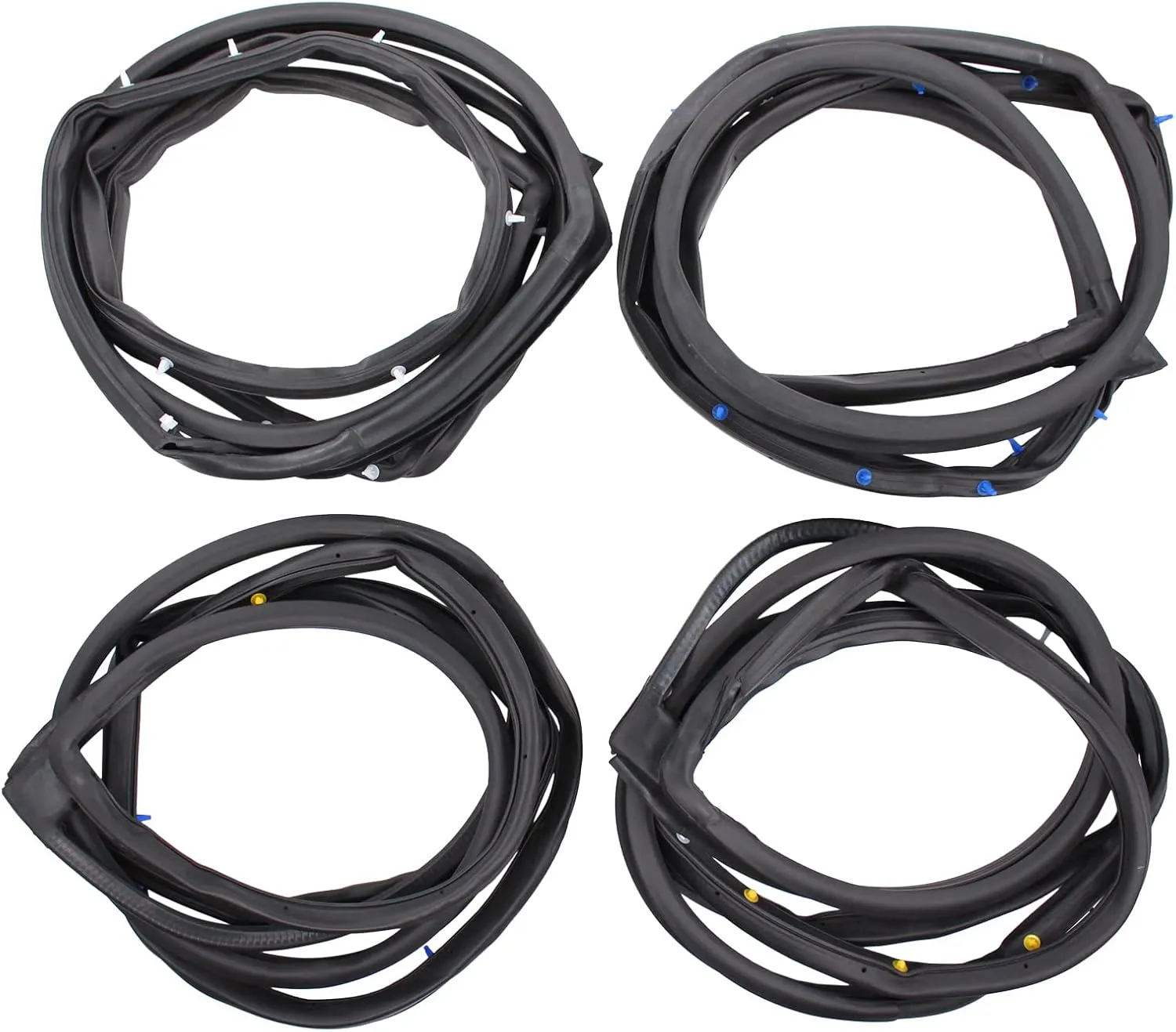 Front and Rear Door Rubber Seal Gasket Weatherstrip Molding for Honda Civic Sedan 2006-2011