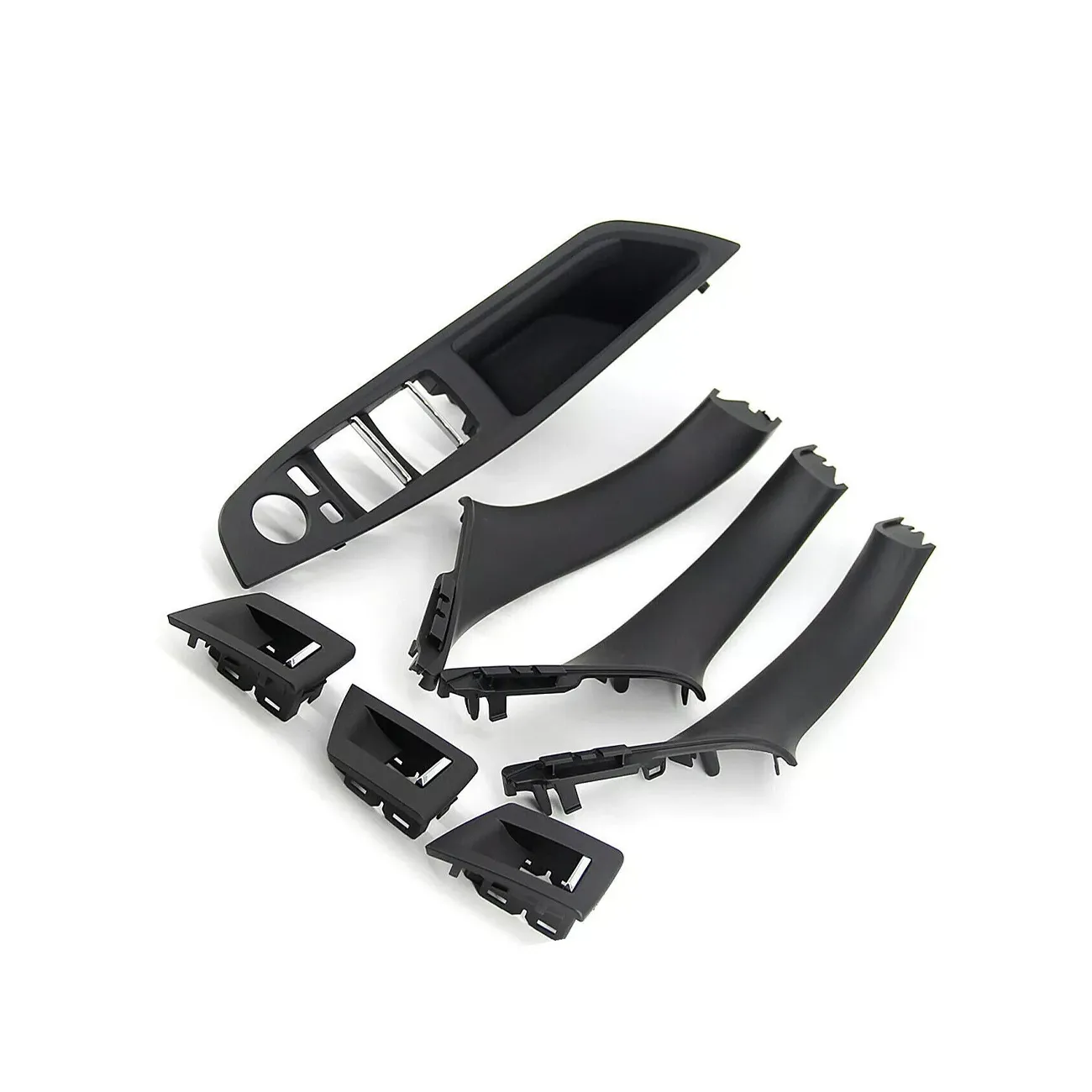 Inner Door Panel Handle Pull Trim Cover Set 51417225873 for BMW 520i 525i 528i 530i 535i 535d 2.0L L4 2.5L 3.0L L6 2010-2016
