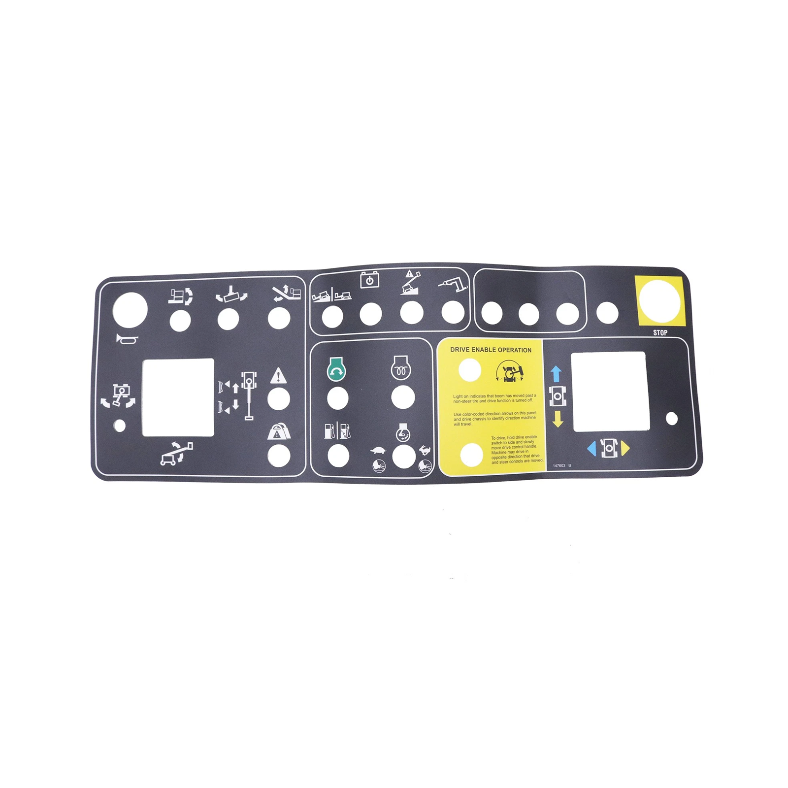 Platform Control Panel Decal 147603GT 147603 for Genie Boom Lift S-60 S-65 S-80 S-85