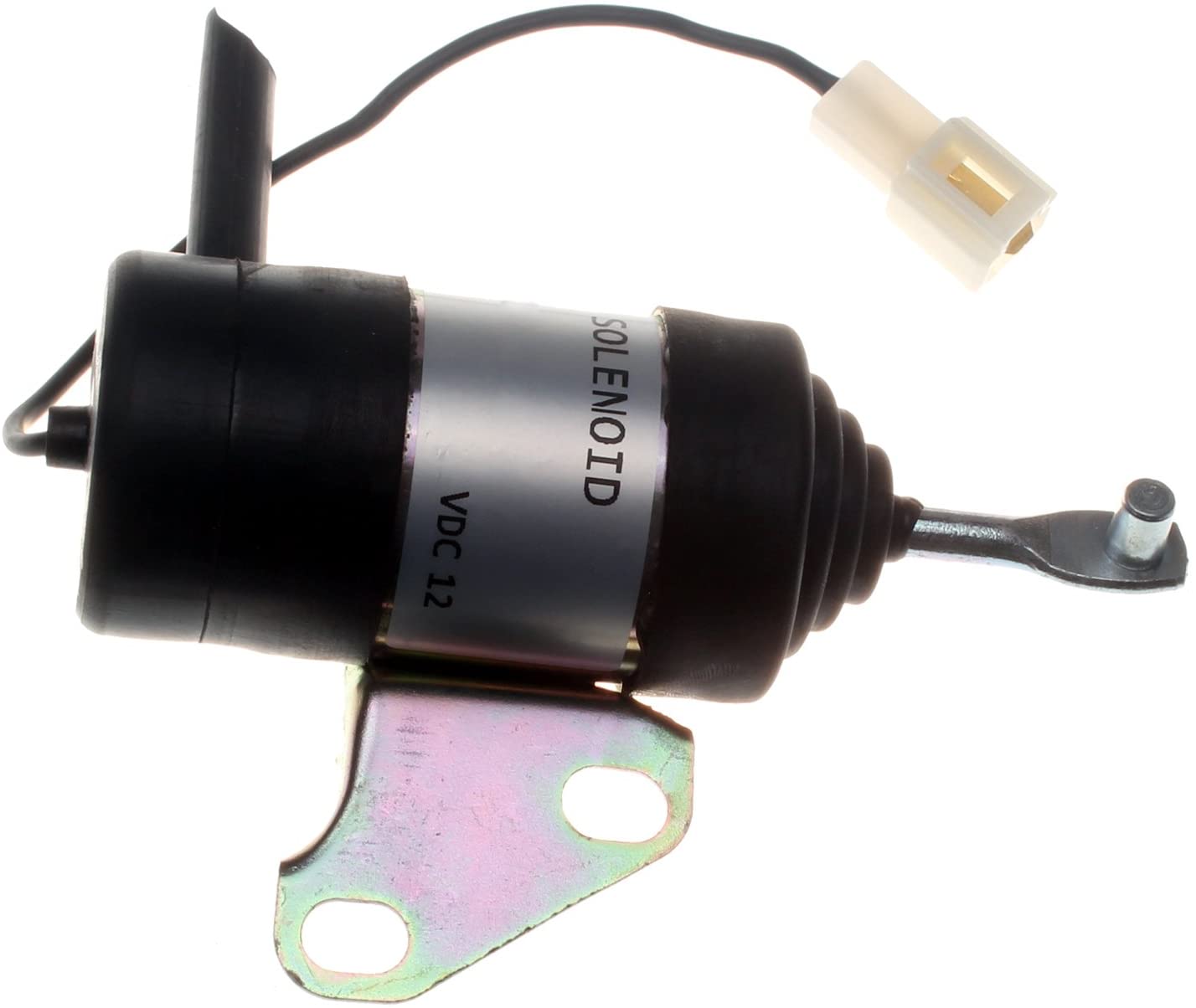 12V Fuel Shut Off Solenoid 16851-60014 16851-60010 for Kubota Mower ZD18 ZD21 ZD221 ZD323 D722 Engine with 1 Year Warranty