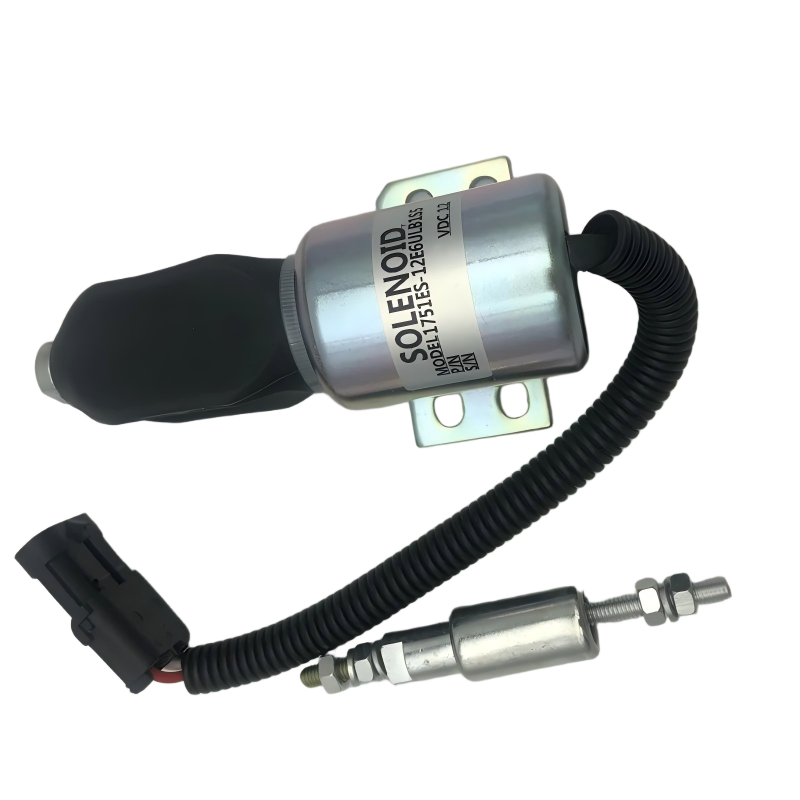 12V Stop Solenoid 1700-1512 1751ES-12E6ULB1S5 for Perkins 404 Series Engine