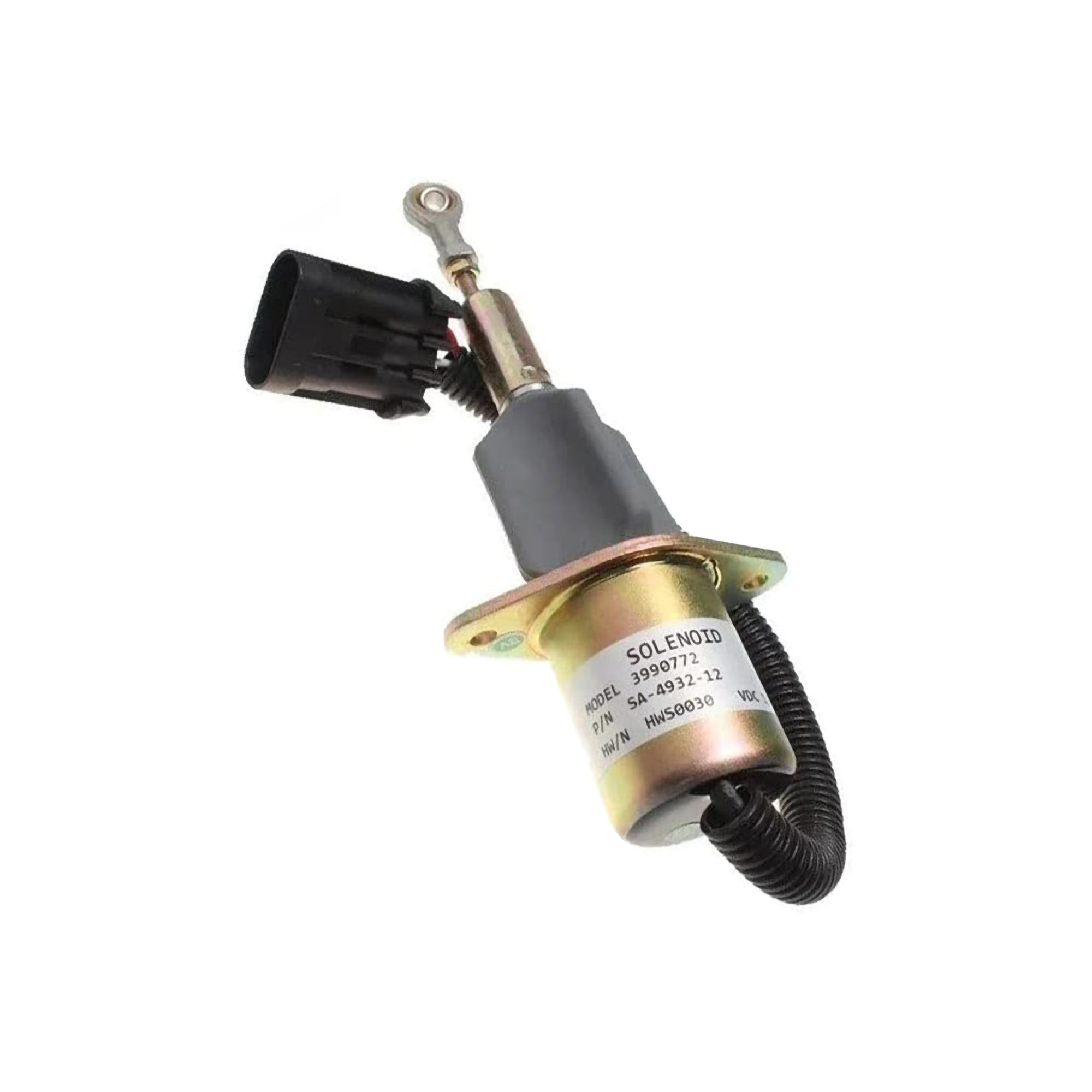 12V Stop Solenoid SA-4932-12 3990772 For Cummins Engine