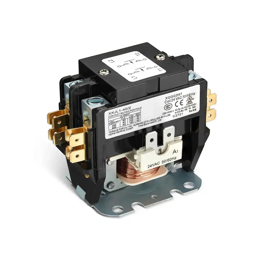 2 Poles 20A 24VAC Definite Purpose Contactor SA-2P-20A-24