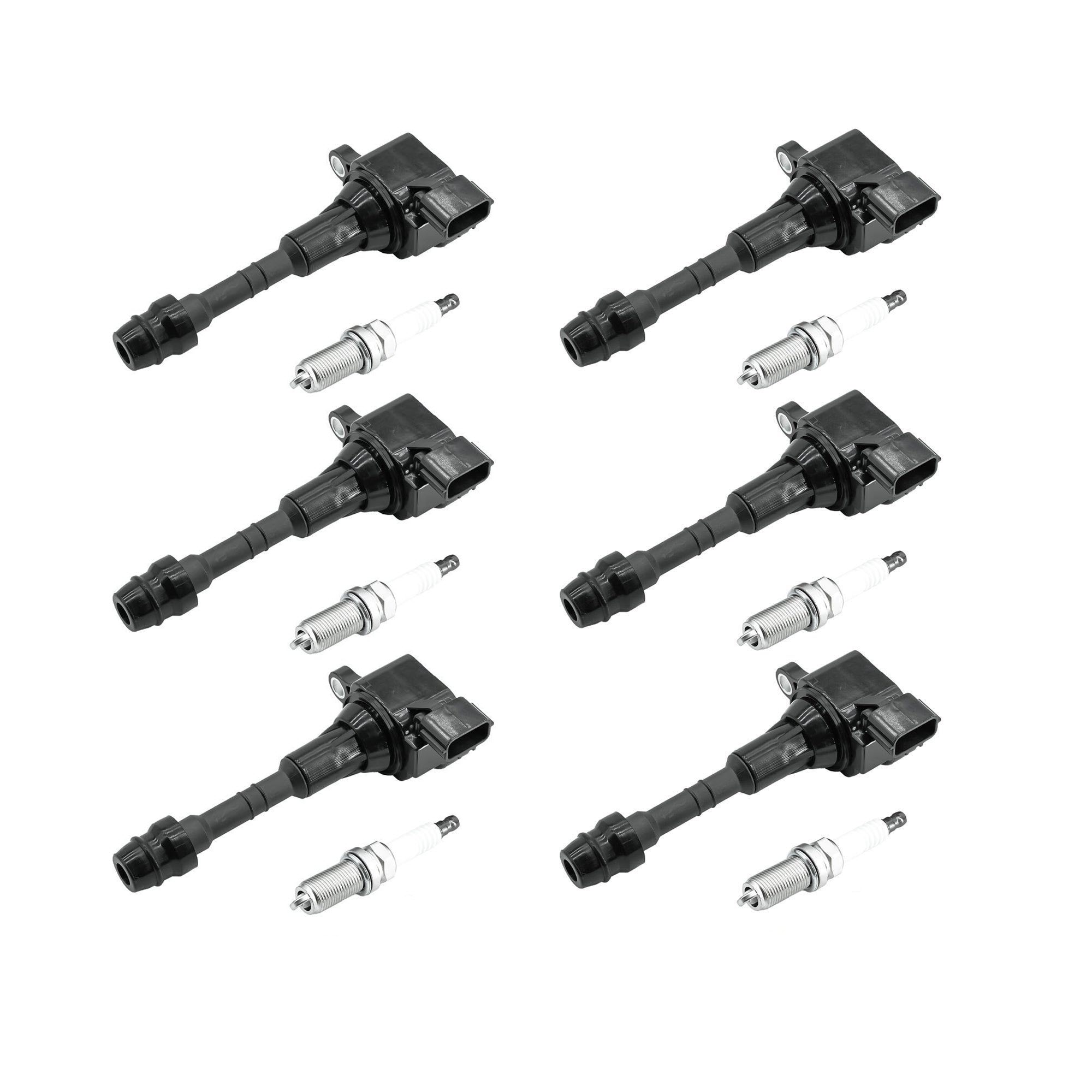 6PCS Ignition Coil UF349 C1406 & Double Iridium Spark Plug 224018H515 For Infiniti l35 QX4 with Engine 3.5L V6