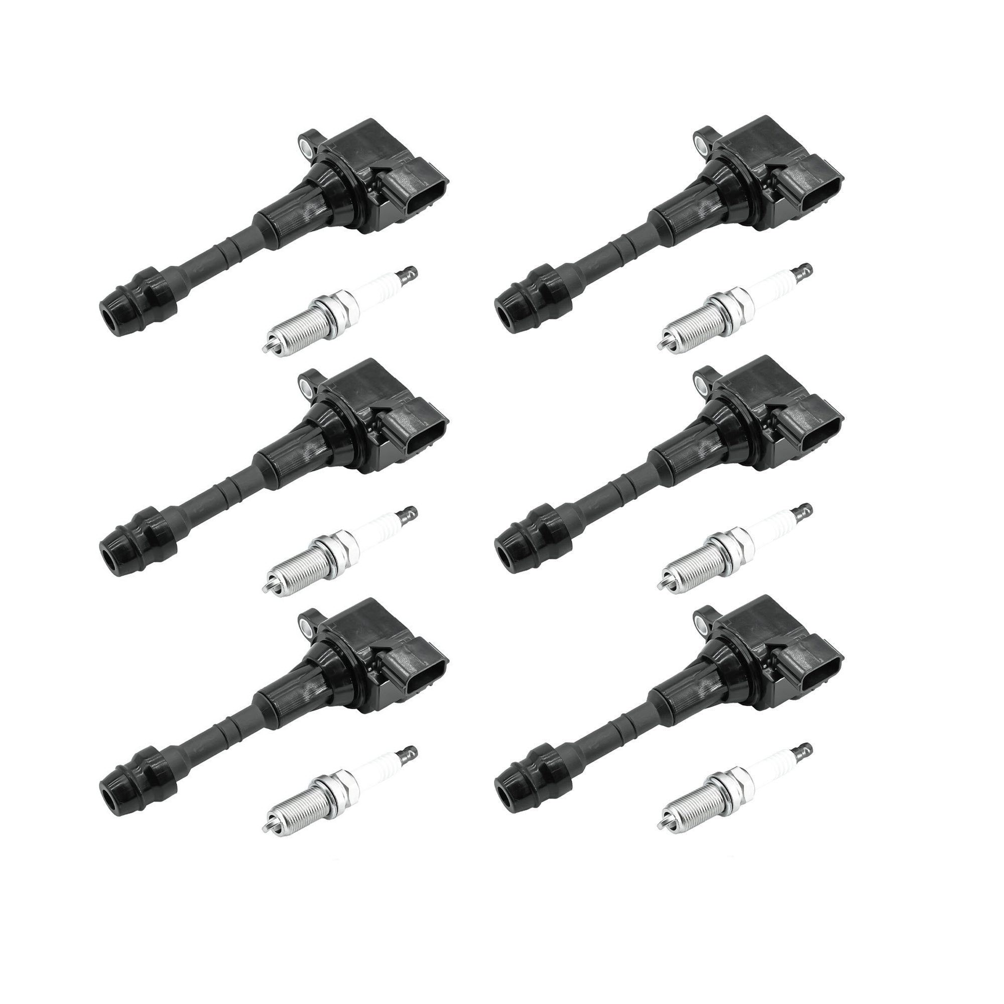 6PCS Ignition Coil UF349 C1406 & Double Iridium Spark Plug 224018H515 For Nissan Altima Maxima Murano Frontier Quest XTERRA Pathfinder NV1500 NV2500 NV3500