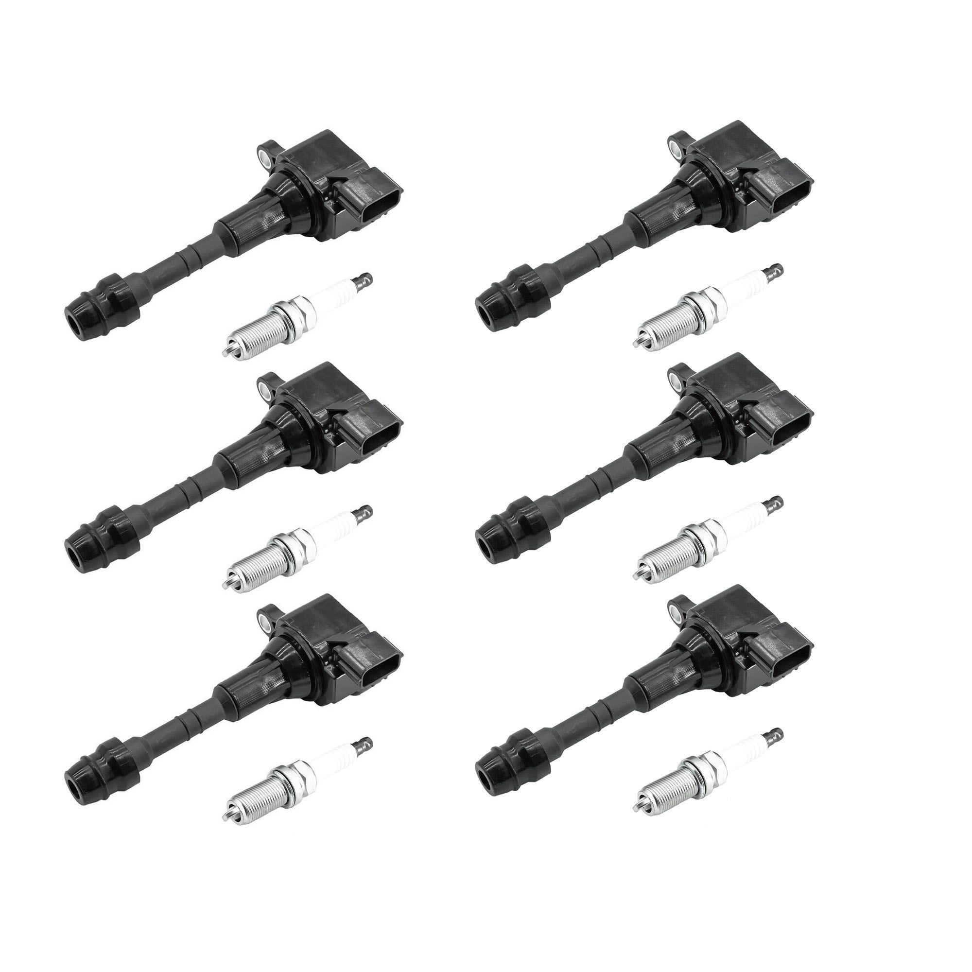 6PCS Ignition Coil UF349 C1406 & Double Iridium Spark Plug 224018H515 For Suzuki Pickup Equator with V6