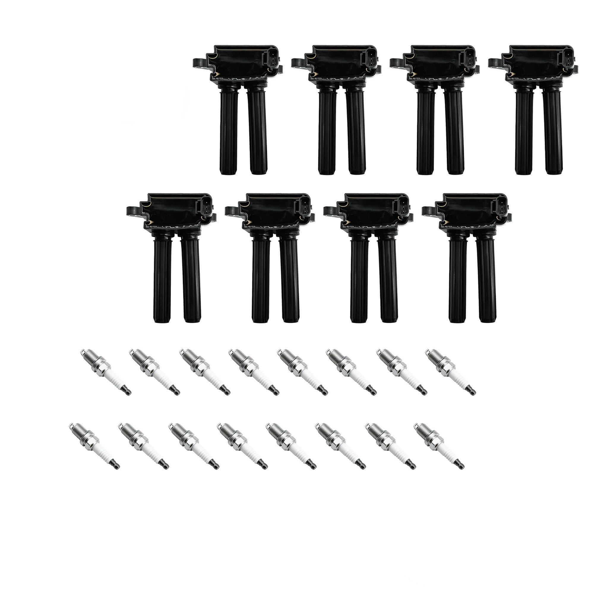 8PCS UF504 Ignition Coil Pack 16PCS Iridium Spark Plug for 92145 Compatible with Chrysler 2005–2019 Sedan 300 with Engine 5.7L/6.1L/6.4L V8