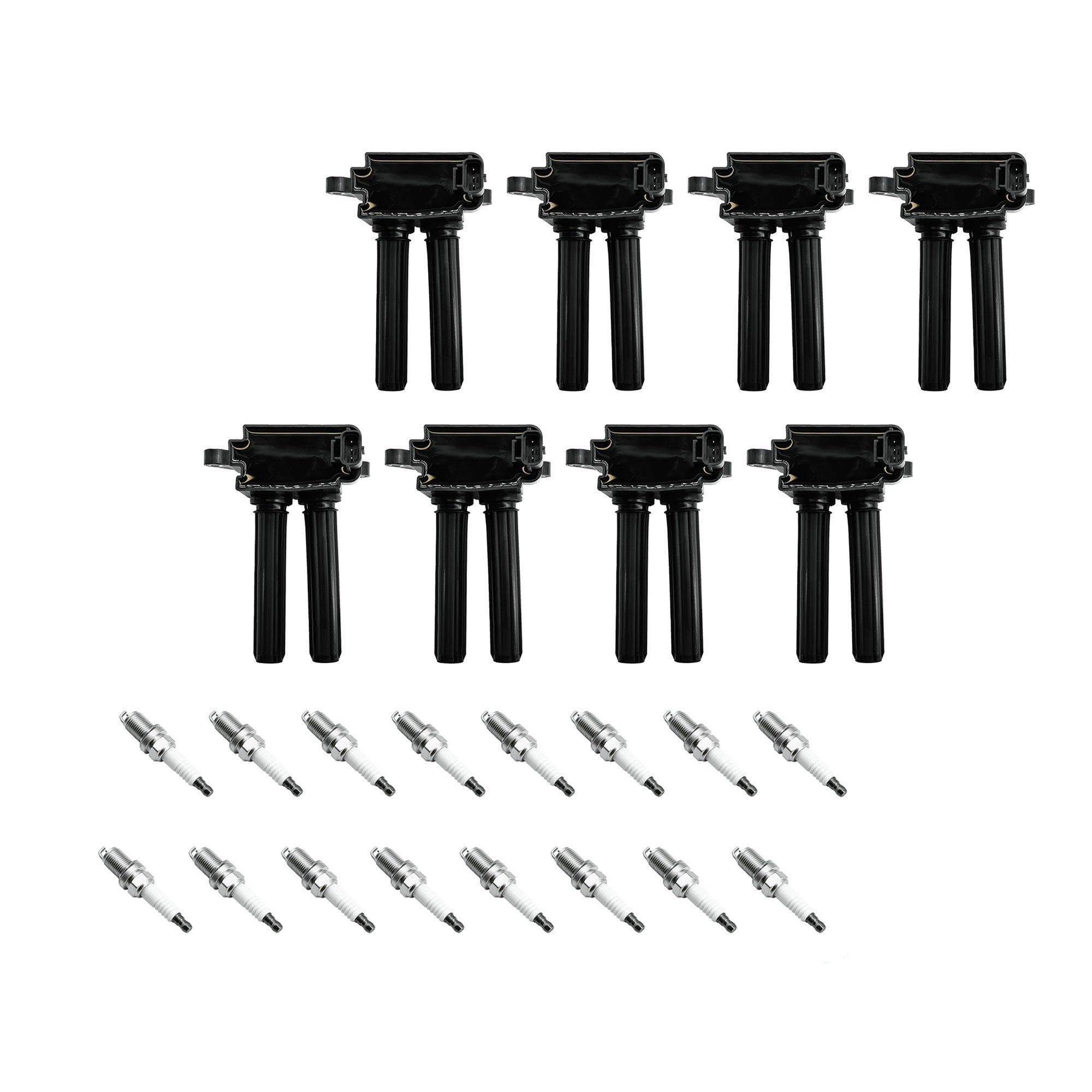 8PCS UF504 Ignition Coil Pack 16PCS Iridium Spark Plug for 92145 Compatible with Ram Truck 1500 2500 2500 3500 3500