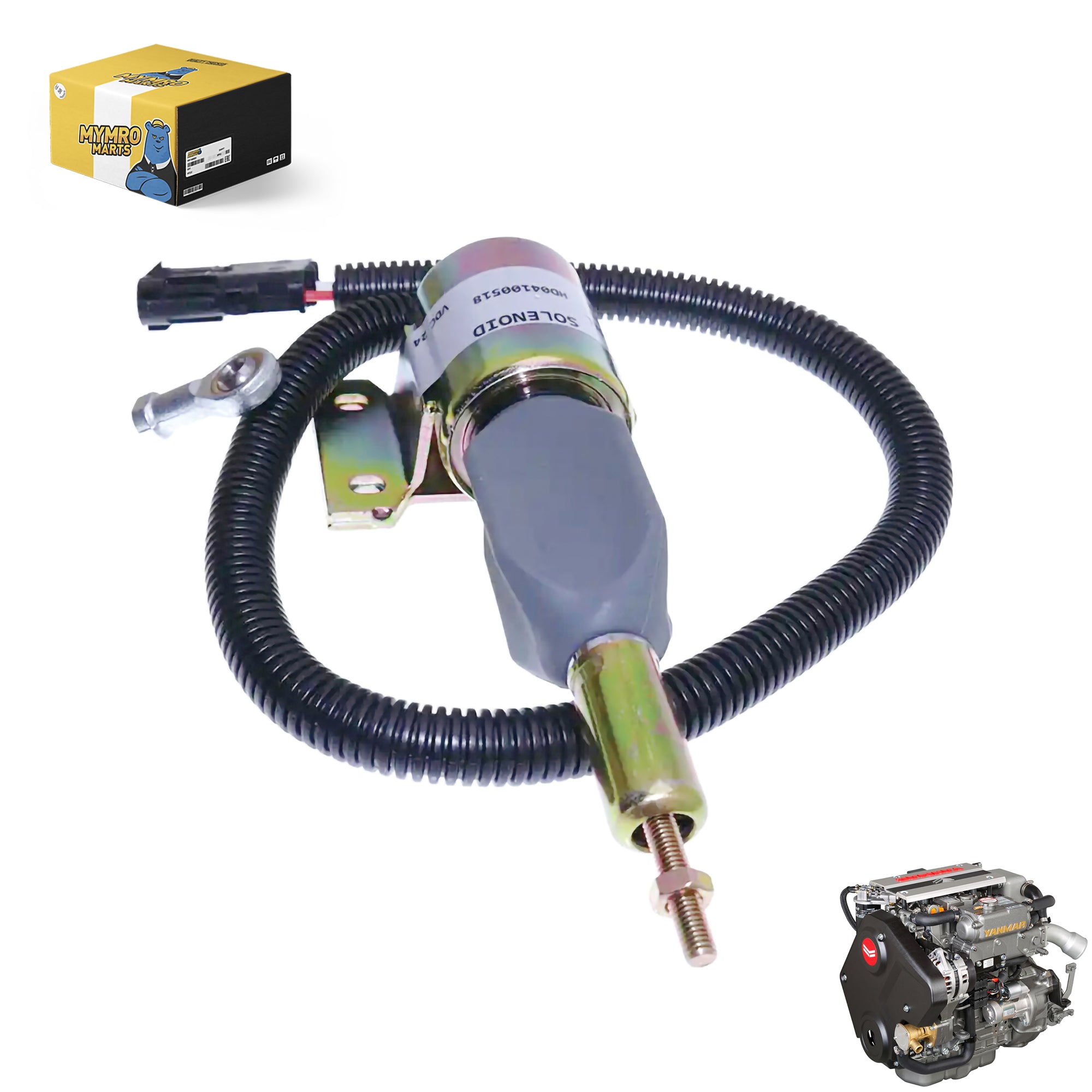Fuel Shutoff Solenoid 6735-81-9160 6735819160 24V for Hyundai R210-3 R220-5 Excavators