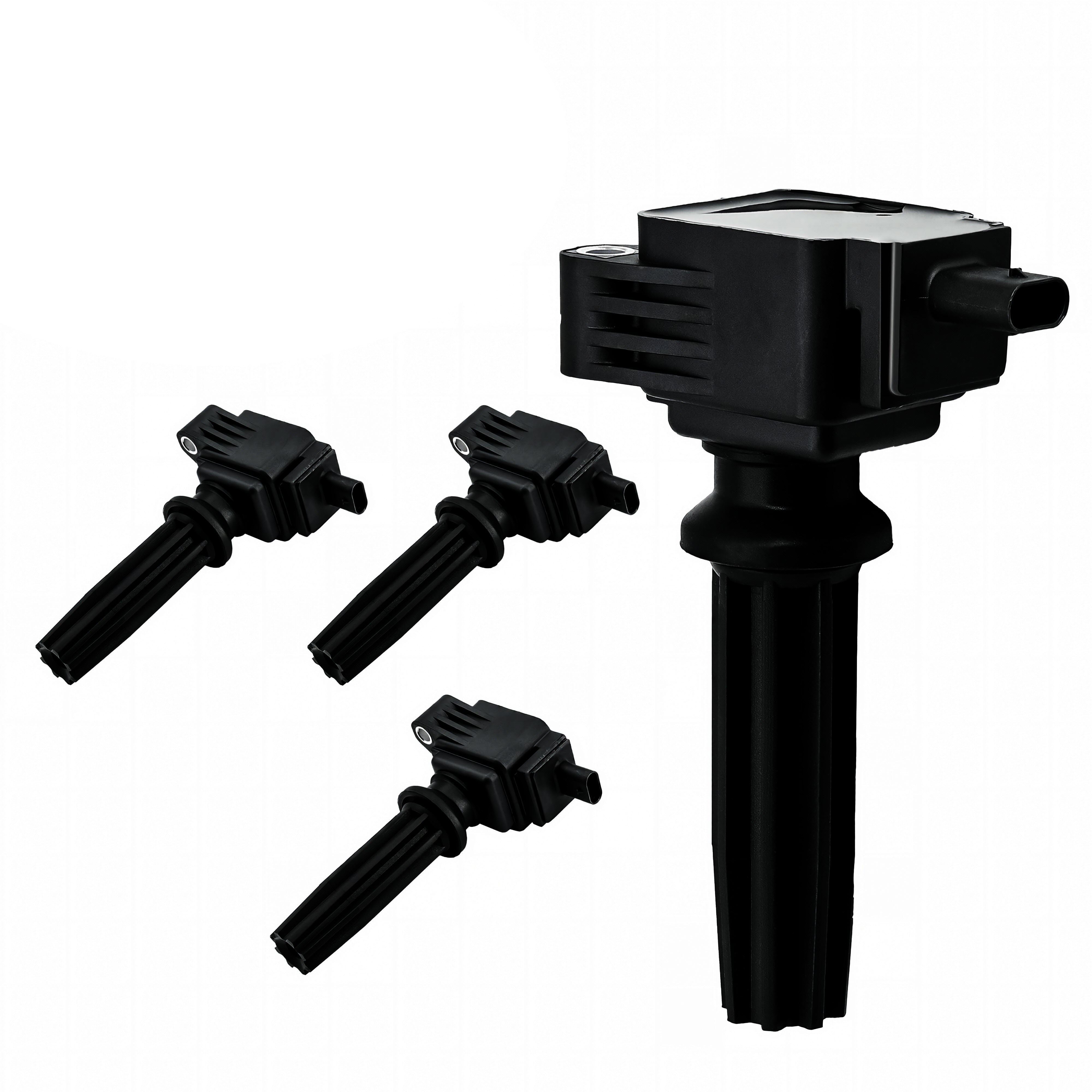 Set of 4 Ignition Coil Pack UF670 DG562 CM5Z-12029-K 4M5E-12A366-BC LR030637 Replacement for Focus, Escape, Fusion, Edge, MKC, Explorer, MKZ, Discovery Sport, XE, Taurus, LR2, XF, Special Service Police Sedan, MKT