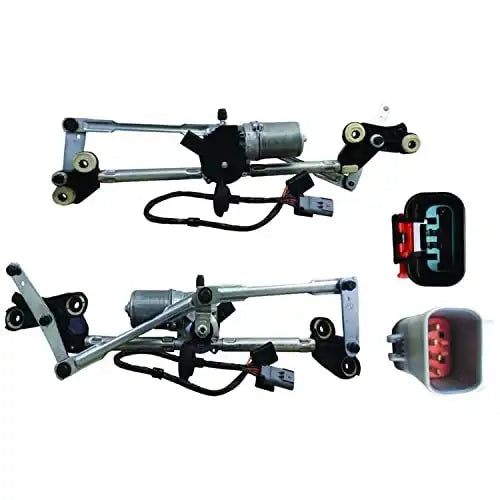 New Front Wiper Motor & Linkage Replacement For 2001-2003 01 02 03 Dodge Grand Caravan & Chrysler Town & Country Voyager 5018657AA, 227111, AA1403016L, WIP1686