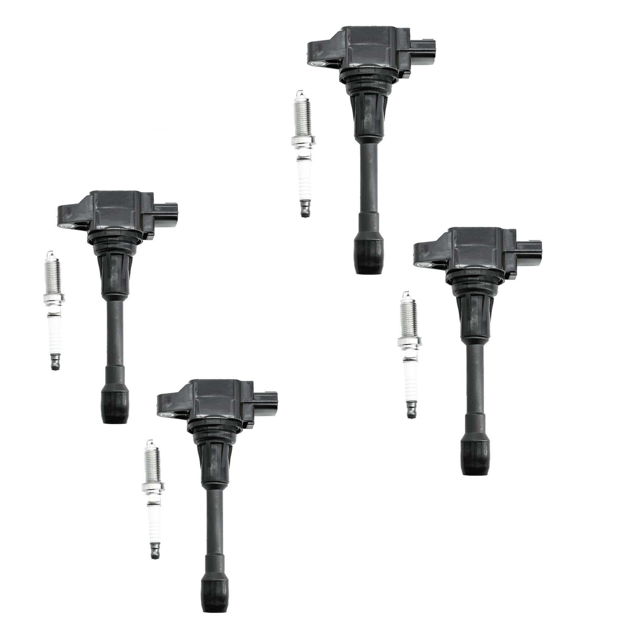 Set of 4 Ignition Coil Pack UF549 22448ED000 and Iridium Spark Plugs 9029 Fit For INFINITI M56 Q70 Q70L FX50 QX60 QX70