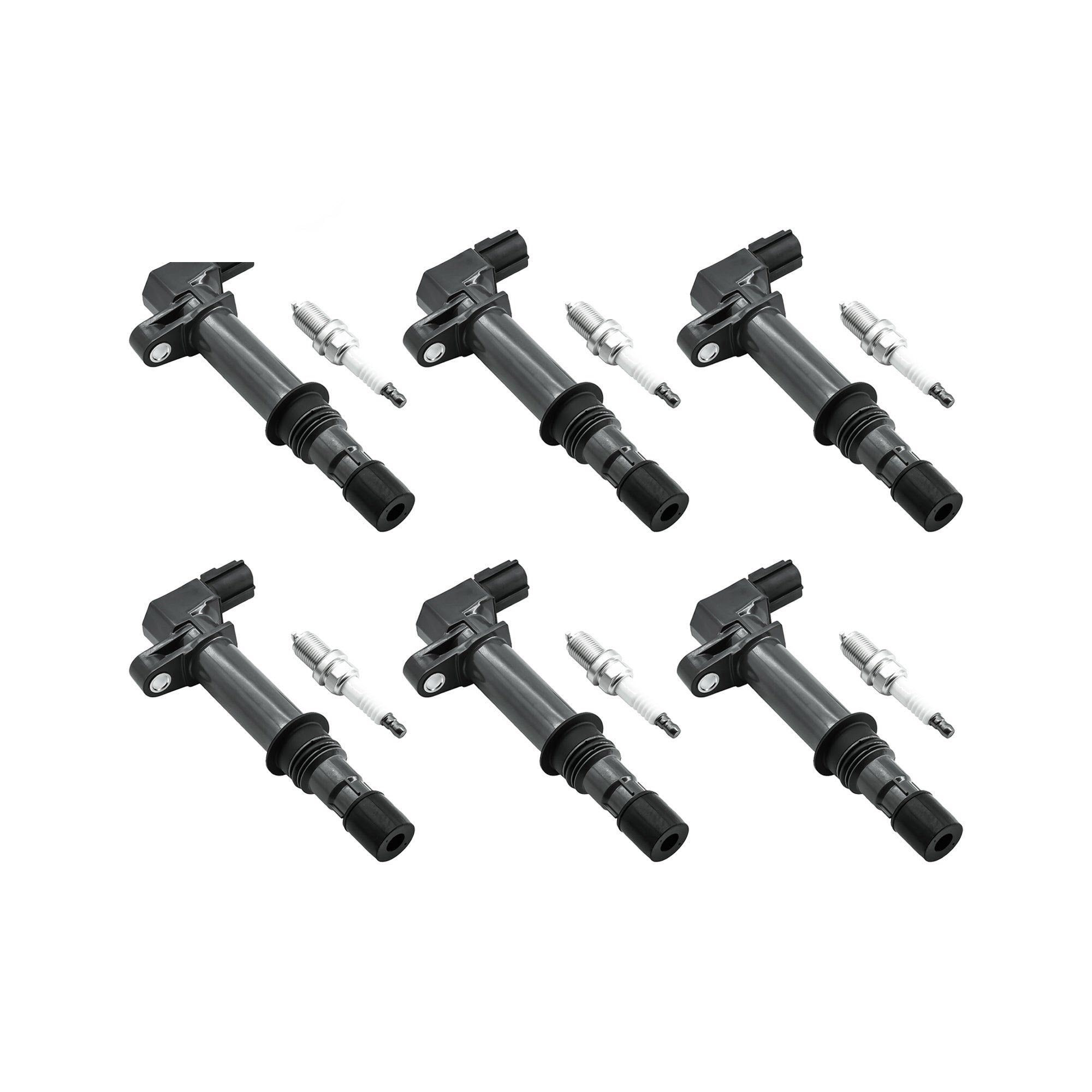 Set of 6 Ignition Coil Pack UF270 and Iridium Spark Plug Compatible with Dodge Dakota Durango Nitro Ram 1500 with V6 3.7L/3.9L V8 4.7L