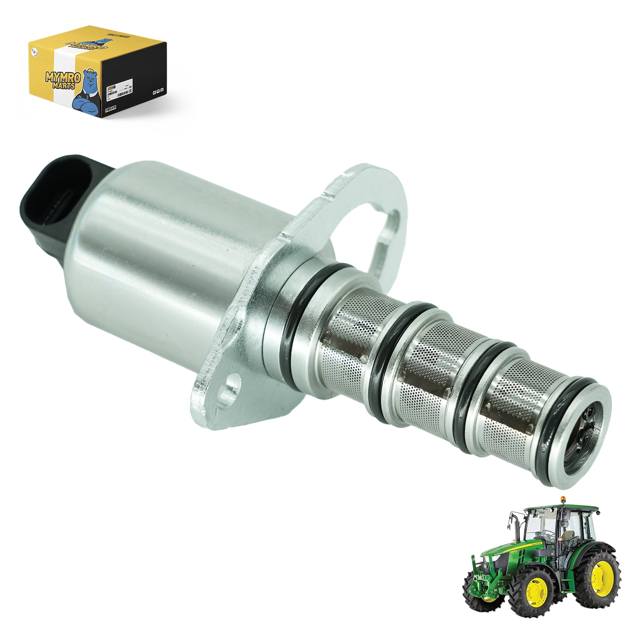 Solenoid Valve RE190713 for John Deere Tractor 1654 1854 2054 2104 5225 5325 5425 5525 5625 6830 6930 7330 7420 7500