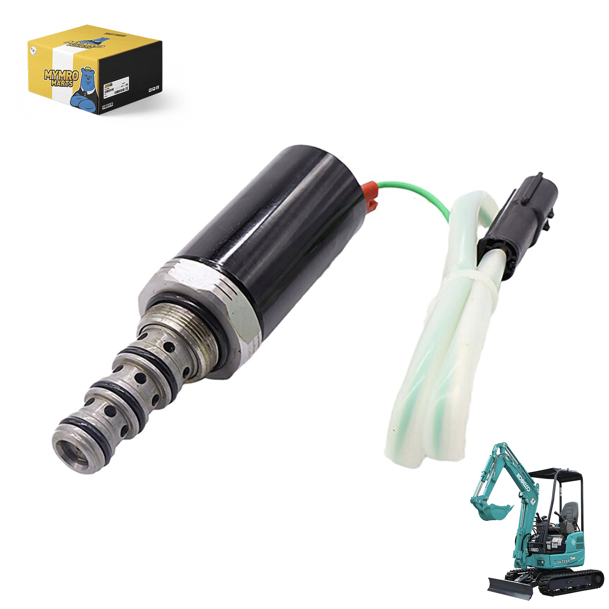 Solenoid Valve SKX5P-17-208 KDRDE5KR-20 40C07-203A-109 for Kobelco SK200-3 Excavator