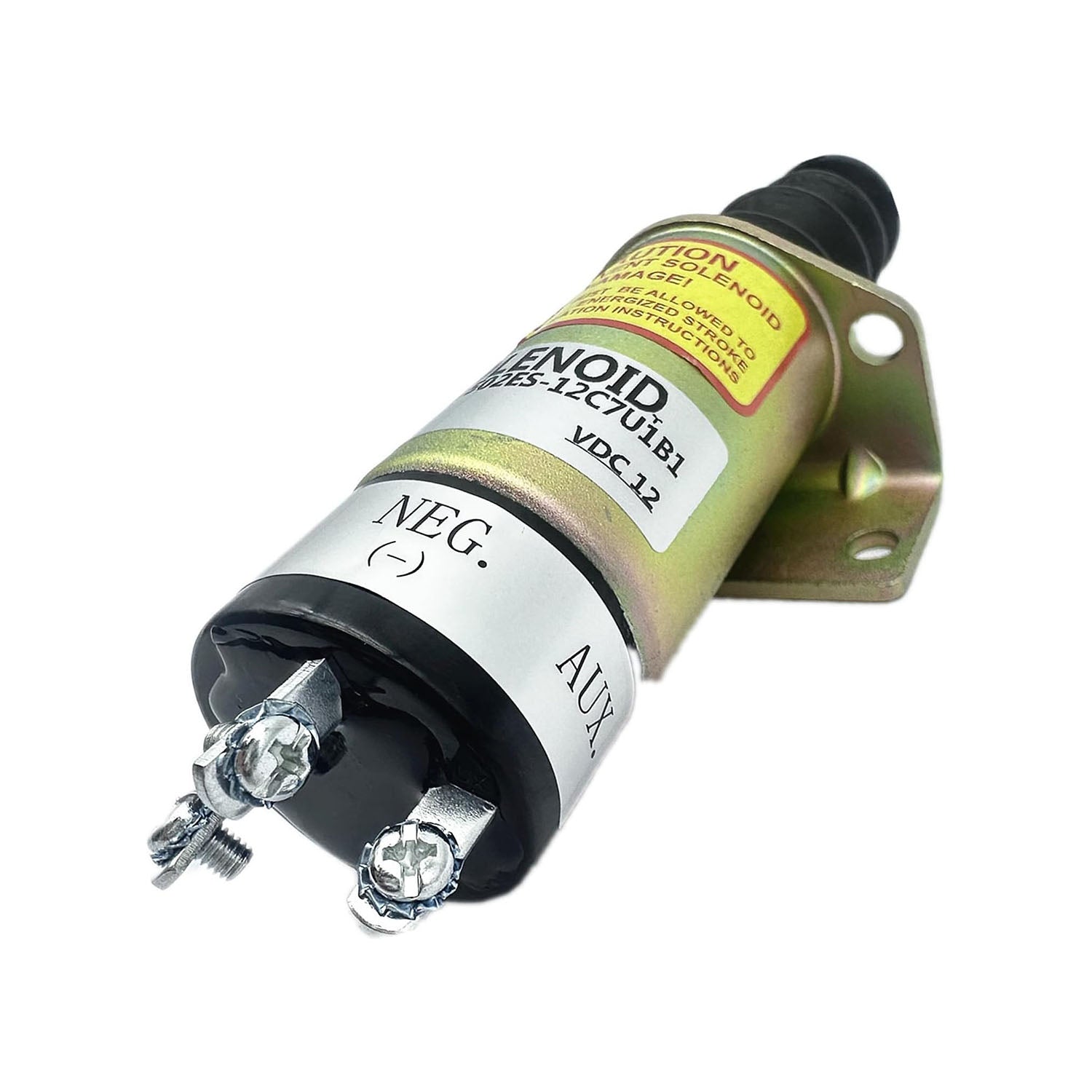 Stop Solenoid 1500-1000 1502ES-12C7U1B1 ES1502C-12V T20 with 3 Terminals for Woodward 1500 Series 12V(Ship to US Only.)