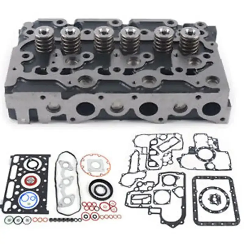 Cylinder Head + Full Gasket Kit for Kubota D1503 Engine KX91-3 U35 R420 L2900 L3000 Excavator