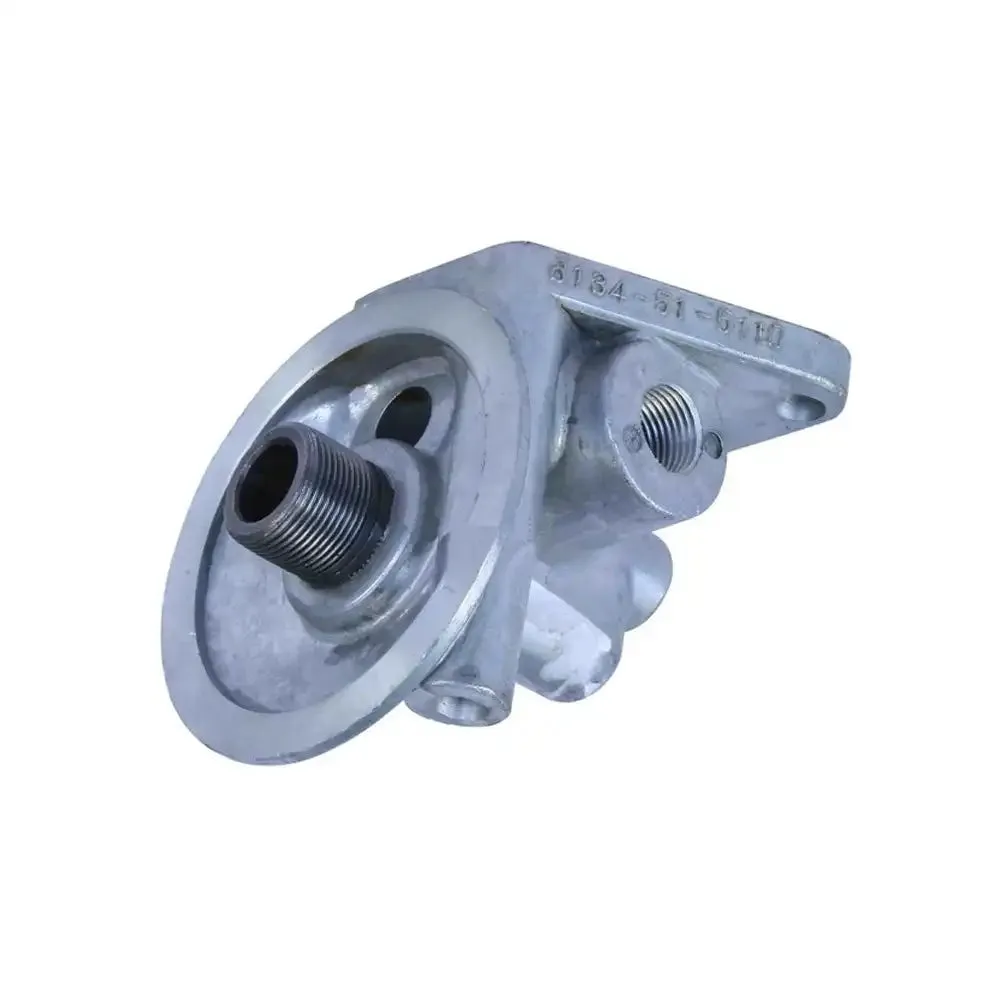 Oil Filter Head 6134-51-5110 for Komatsu Engine 6D105 Excavator PC200-3