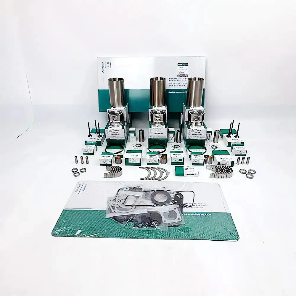 Piston with Pin Rings Liners Kit STD for Kubota KX41-3 Excavator Engine D902