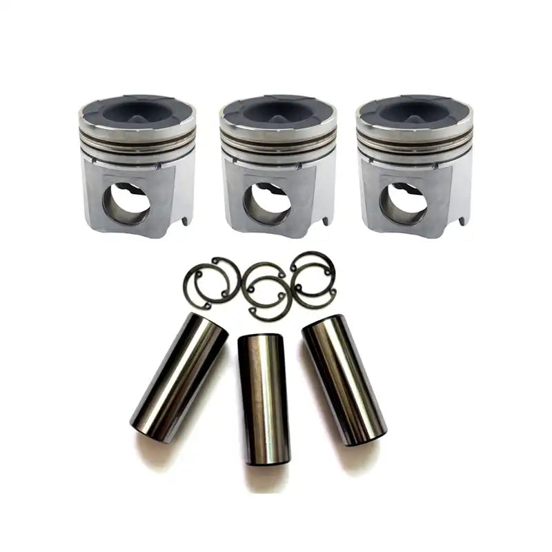 3 set Contains Piston Pin Piston Snap For Hitaci Excavator EX50UR Isuzu Engine 3AB1 Piston