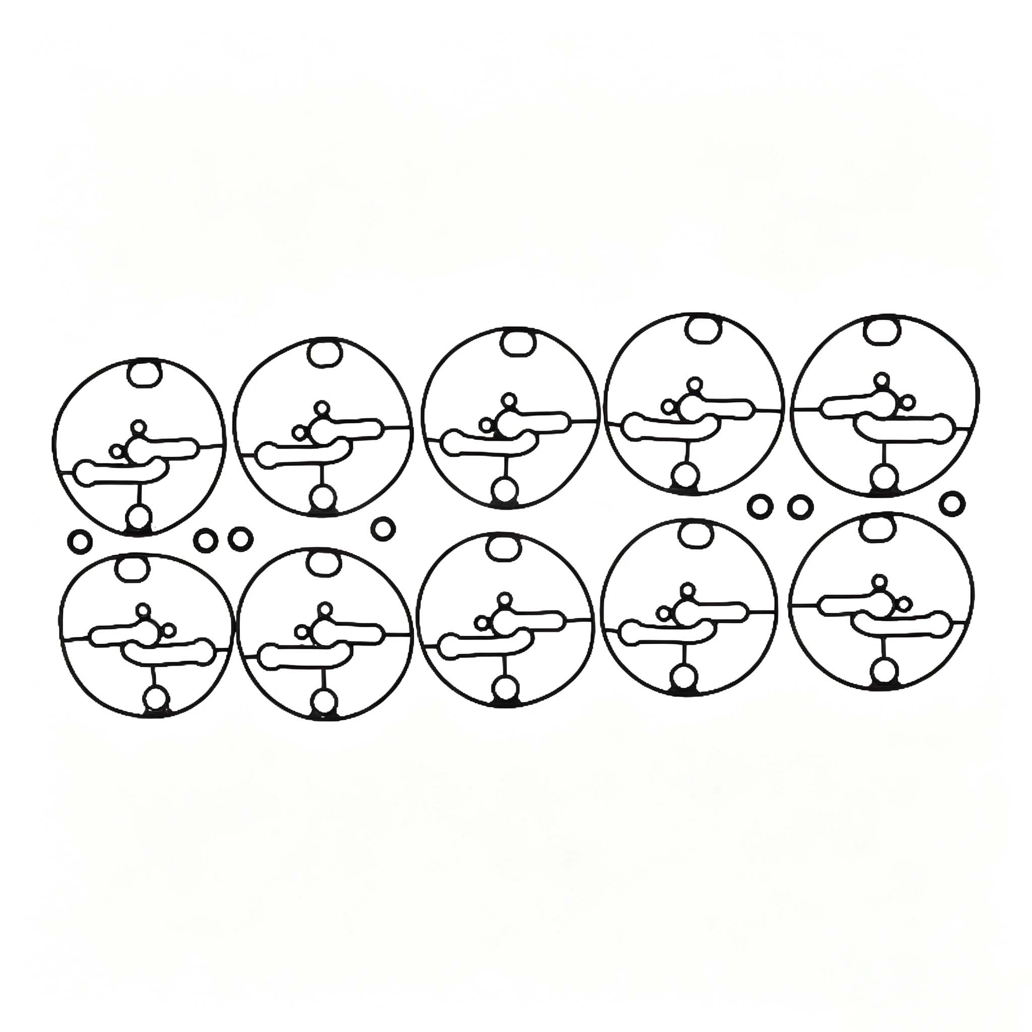 10 Pieces Float Bowl Gasket With Inlet Seal 698781 for Nikki Carburetor Briggs & Stratton Engine 201312 212707 216312 31E577 31D777 31S877 406677 441677 44C877