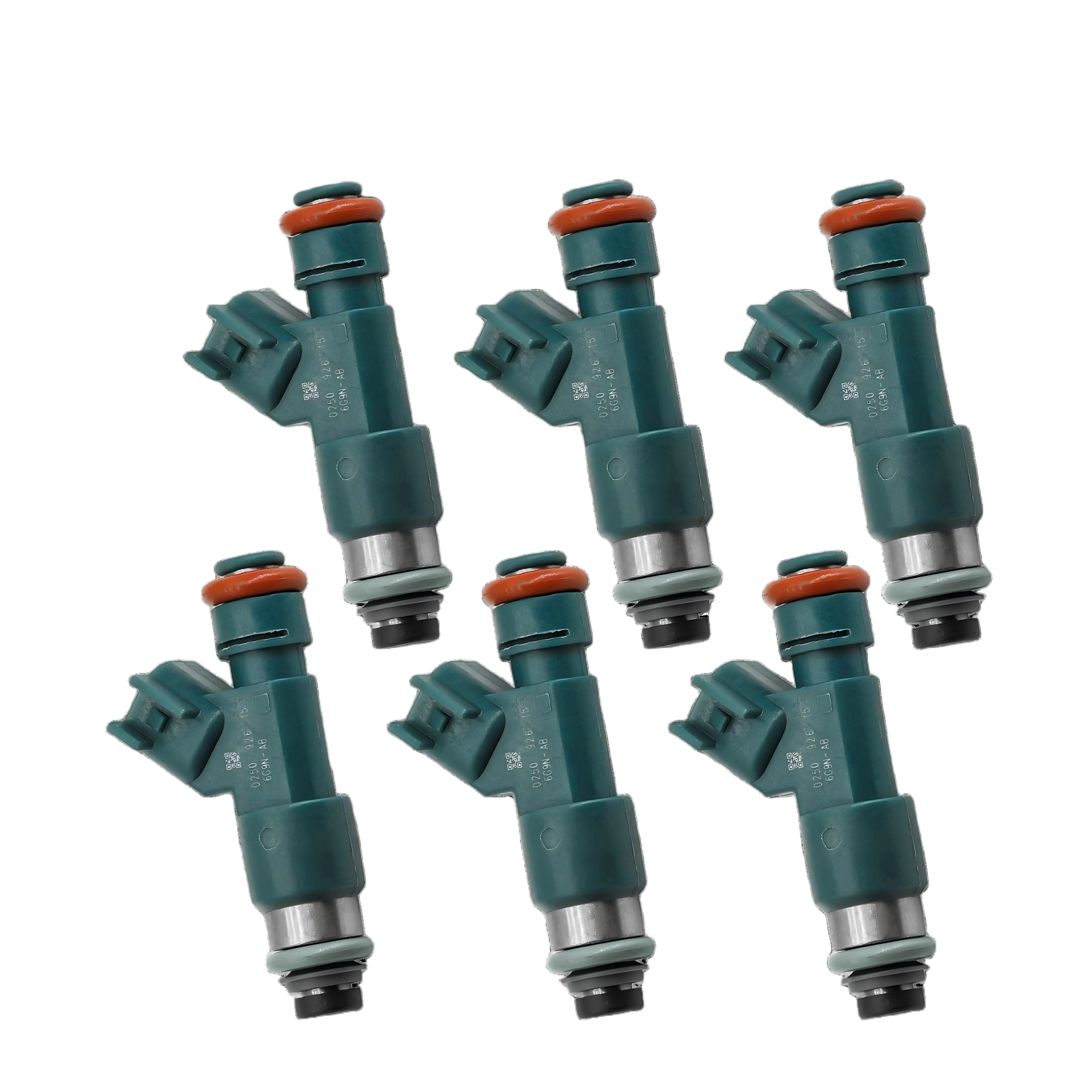 6PCS Fuel Injector 297500-0250 6G9N-AB LR001982 30777501 FJ1066 Compatible with Volvo S80 V70 XC60 XC70 XC90 2007-2014 3.2L L6