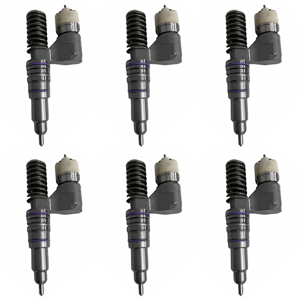 6 PCS Fuel Injector SE501957 for John Deere Engine 6081 6105 6125 Tractor 9120 9220 9320 9420 9520 9620 9300T 9400T 9420T 9520T 9620T