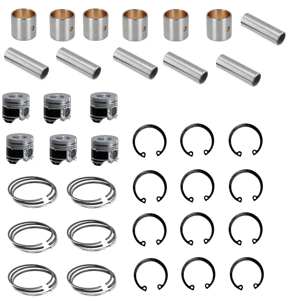 6 Pcs Piston Kit 04258283 for Deutz Engine BF6M2012 BF6M2012C