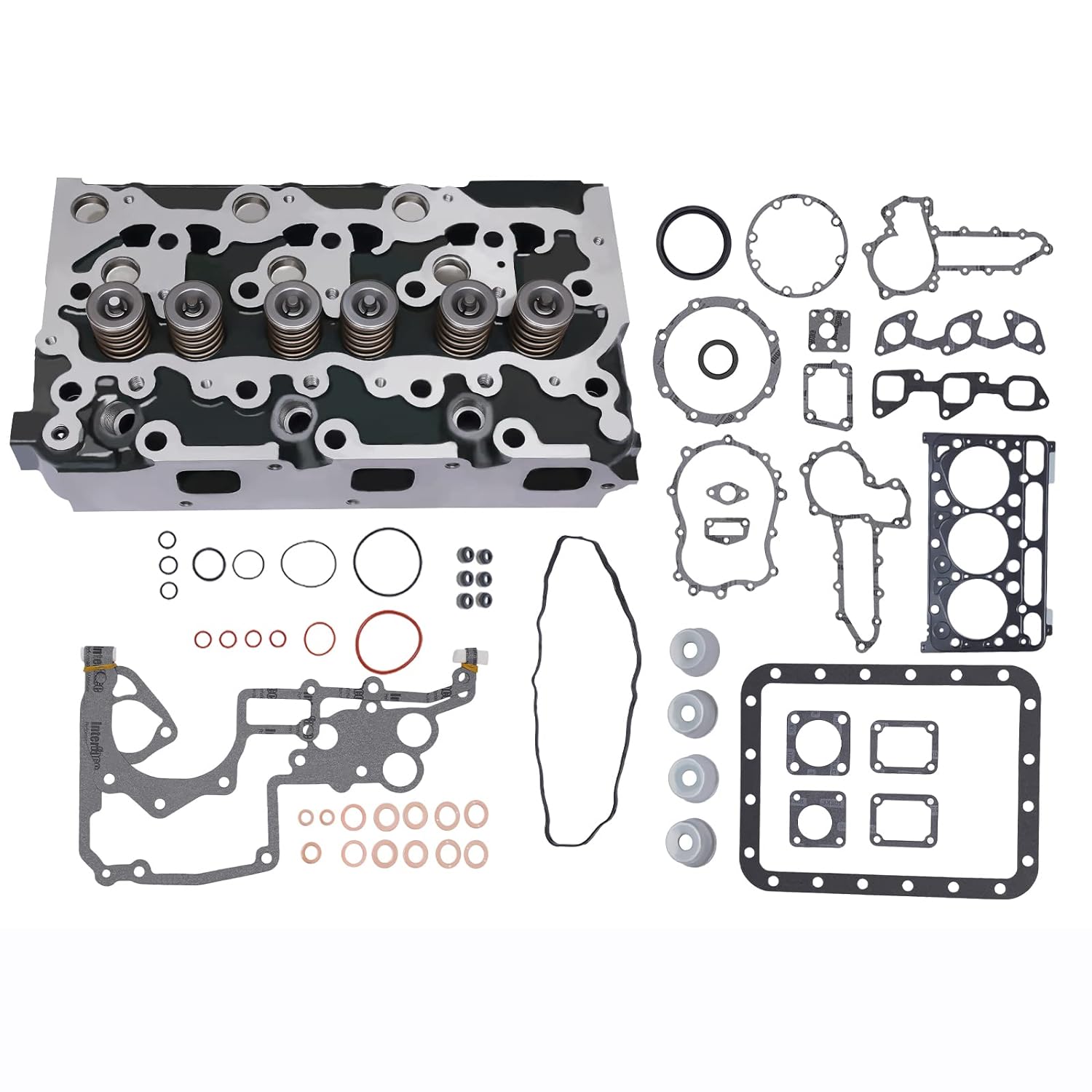 Complete Cylinder Head Assy for Kubota D1703 D1703E D1703B D1703EB Engine Cylinder Head with Full Gasket Kit