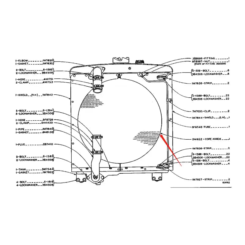 Engine Radiator 2M0922 for Caterpillar CAT Motor Grader 12E 120 120B Wheel Loader 920 930R