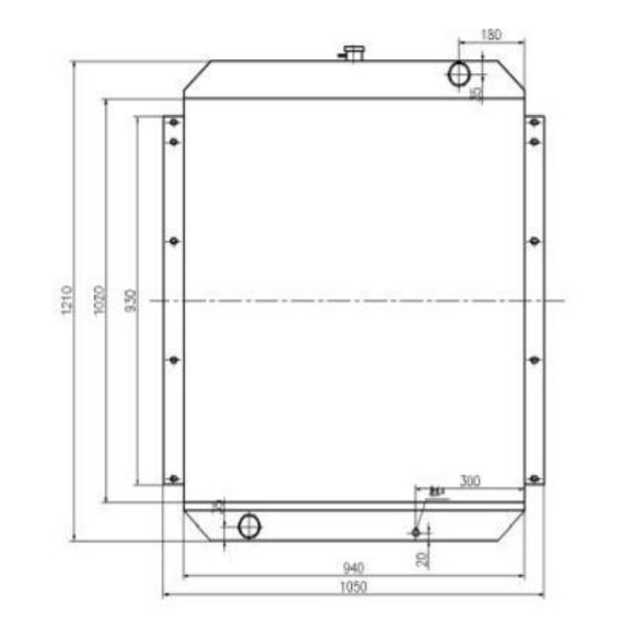 Water Tank Engine Radiator ASSY for Kato Excavator HD2045