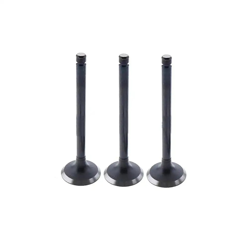 Exhaust Valve 3 Units 1 Set Y129100-11130 For Komatsu Excavator PC40FR-1 PC40FR-2 Yanmar 3TNE88 Komatsu 3D88 Engine