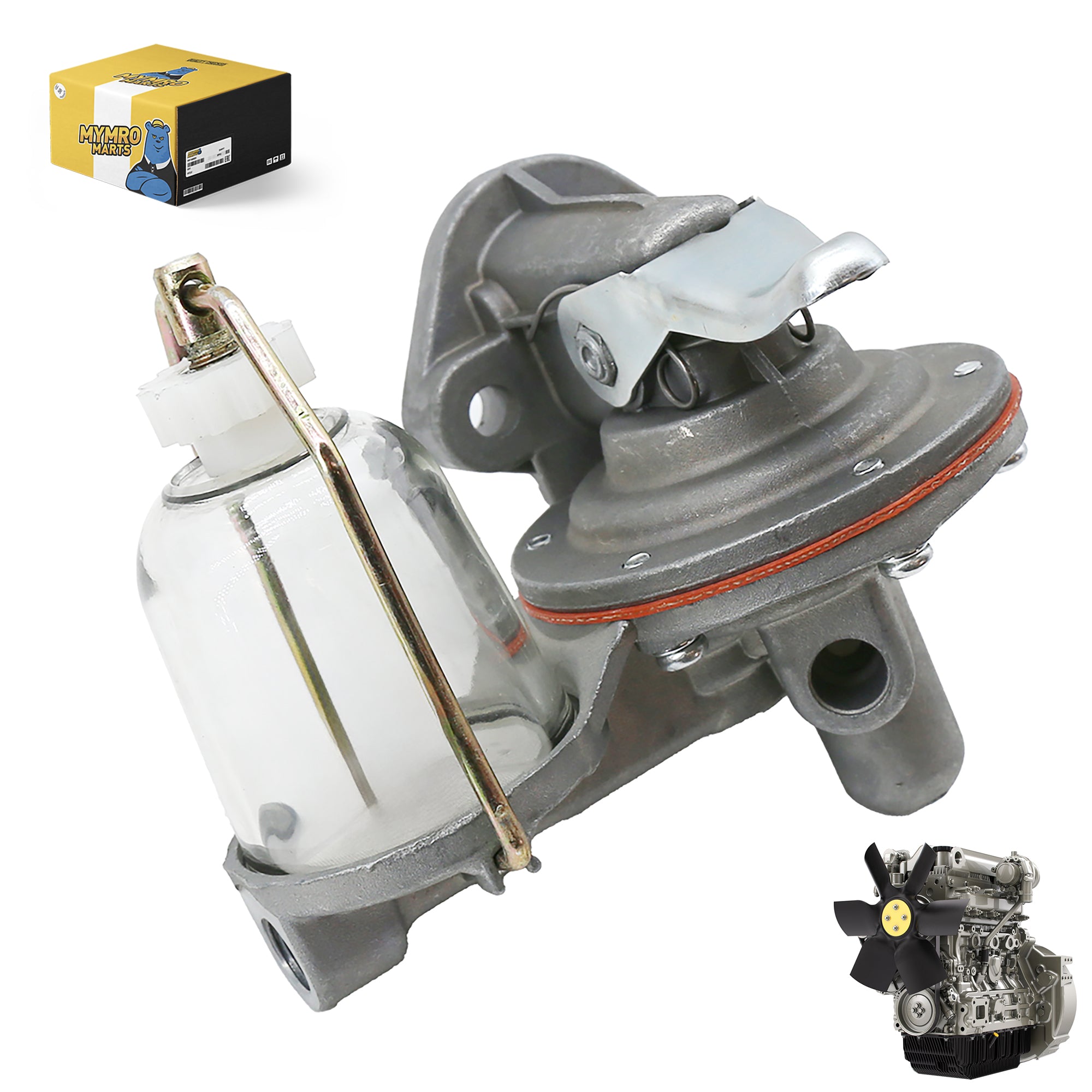Fuel Lift Pump 2641344 3637415M91 for Perkins A4.300 A6.354 AT6.354 Engines
