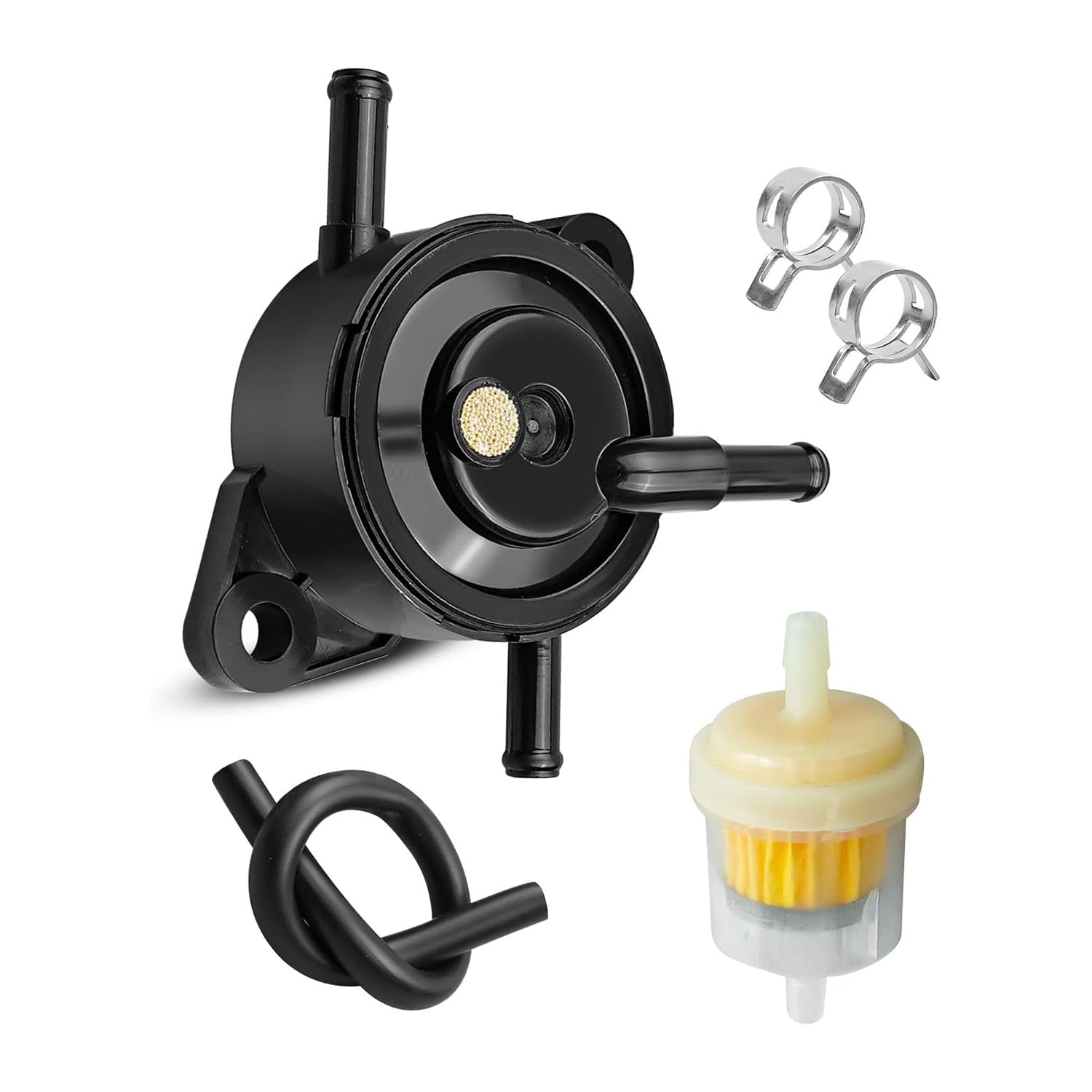 Fuel Pump Assembly with Filter and Oil Hose UC37181 UC16533 MIU12470 for John Deere X300 X304 X305R Z445 Z465 Z530M W36M W36R W48M Z720E Z730M Lawn and Garden Tractors Mowers