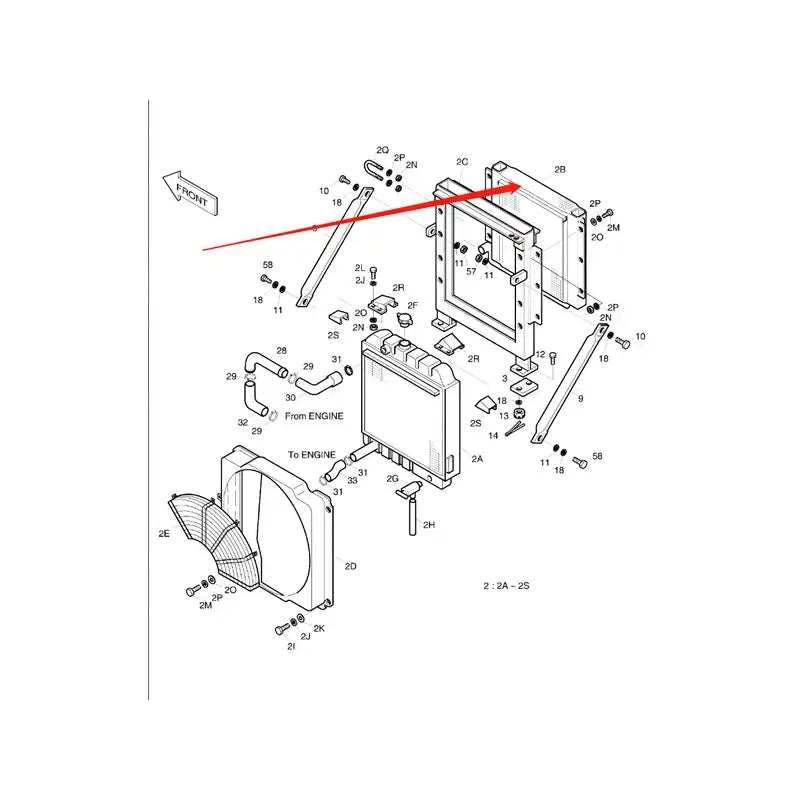 Hydraulic Oil Cooler 13840000-2 for Doosan Excavator S220-III