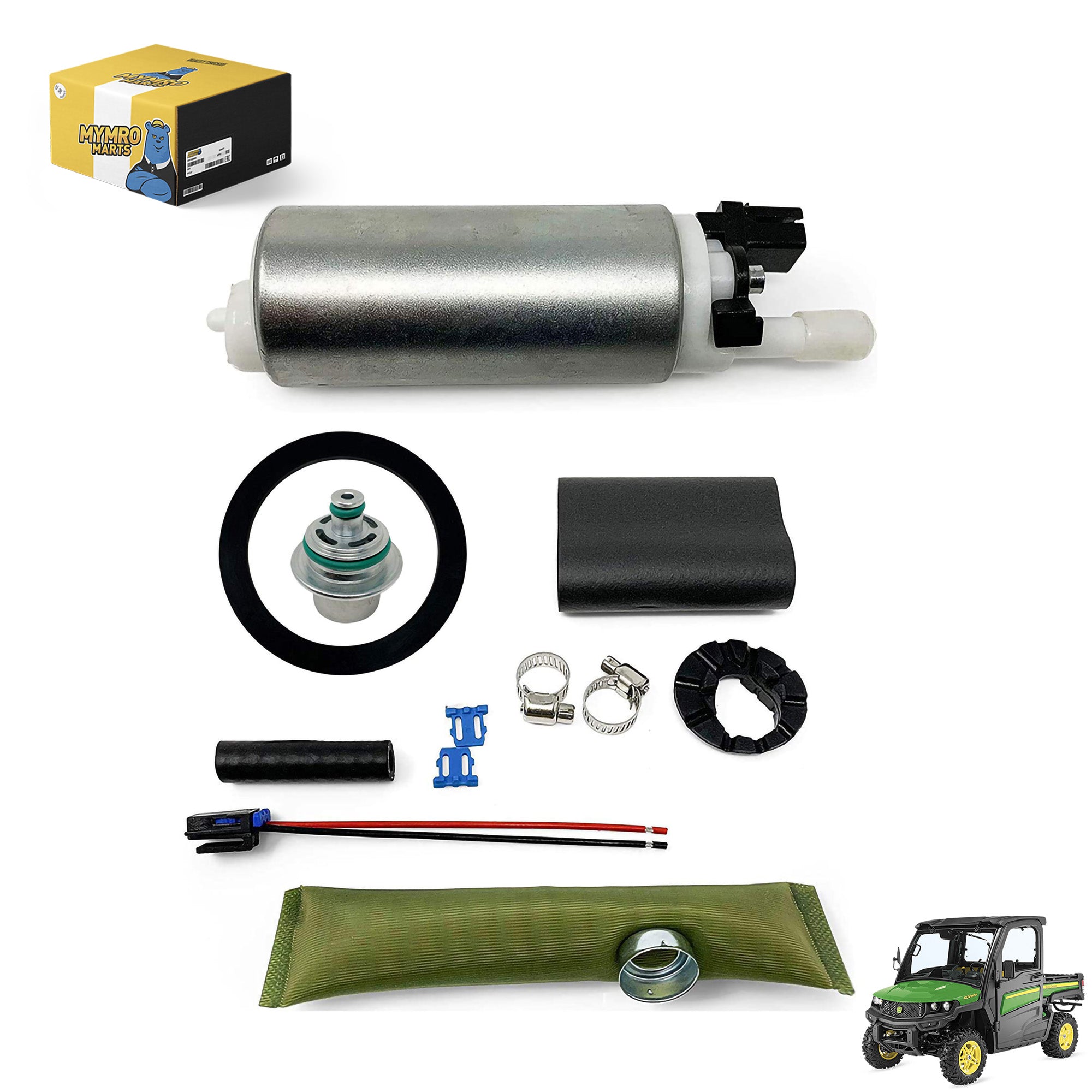 In-tank Fuel Pump with Filter & Install Kit AM136612 AUC11498 Replacement for John Deere Gator 625i 825i X485 X585 X720 X730 X738