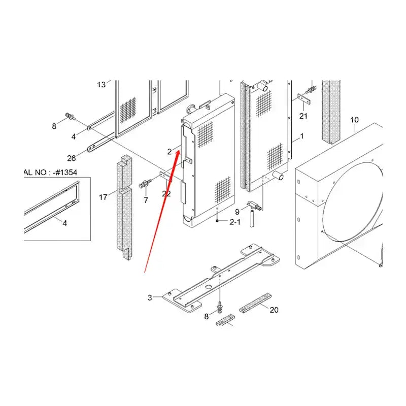 Oil Cooler 11Q8-41031 for Hyundai Excavator R290LC-9
