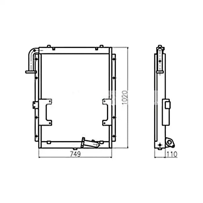Oil Cooler 13D62000 for Doosan Excavator DH55 S55 S55W-V