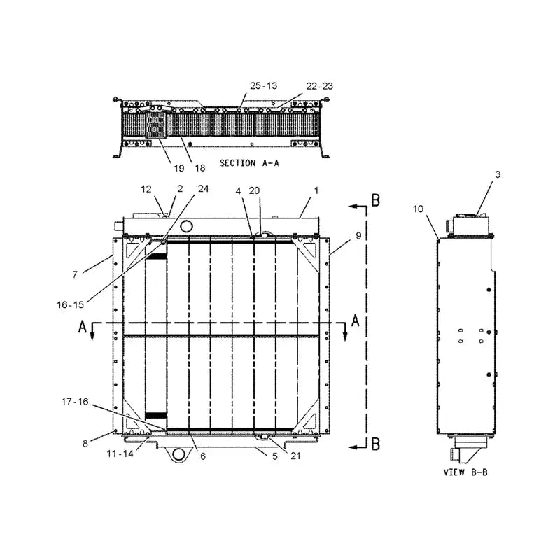 Oil Cooler 2653563 2040997 for Caterpillar CAT Excavator E315D E320C