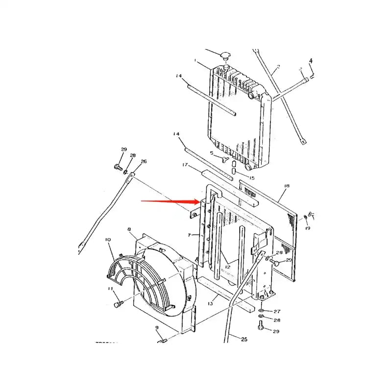 Oil Cooler 4208058 for John Deere Excavator 490