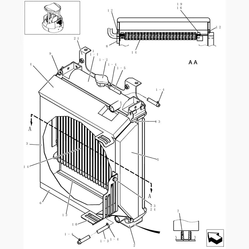 Oil Cooler PW53V00009P1 for New Holland Excavator E30 EH30.B EH35.B E35