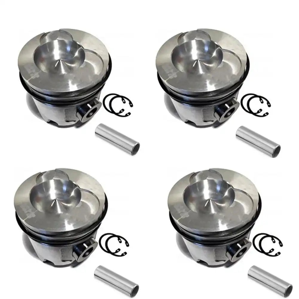 Piston 4 Units 1 Set For Hyundai Mini Excavator R80-CR-9 Yanmar Engine 4TNE98 Komatsu Engine 4D98E