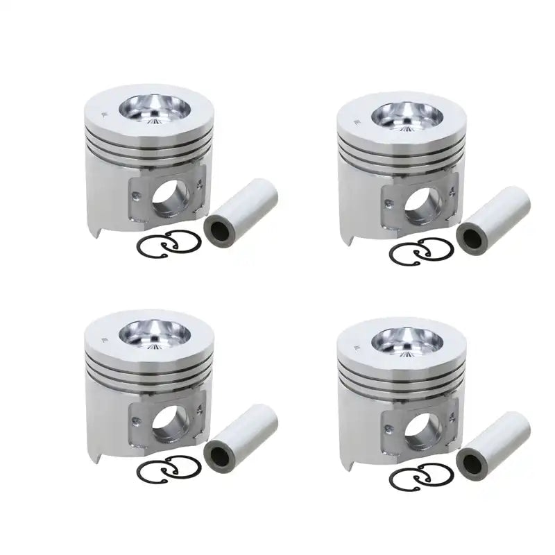 Piston 4 Units 1 Set For Komatsu Crawler Tractor D21A-7T-M D21P-7T-M Yanmar Engine 4TNE98 Komatsu Engine 4D98E