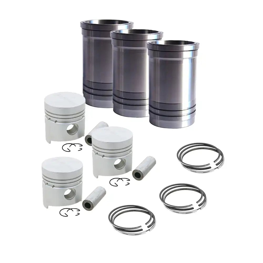 STD D1402 Pistons with Pin Rings Liners Kit STD for Kubota Engine KH91 Excavator